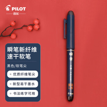 日本百乐（PILOT）直液式毛笔硬笔软笔科学练字书法绘图笔练